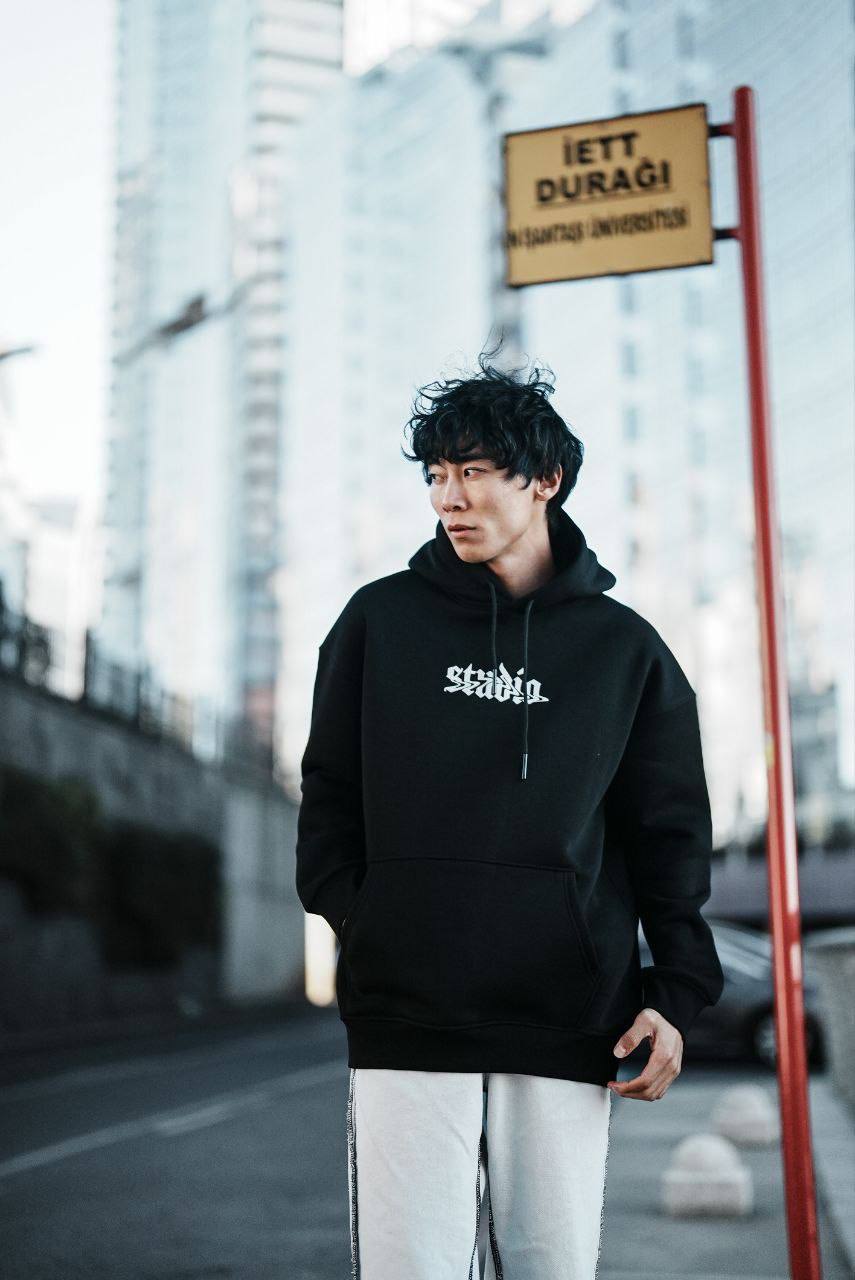 Oversize 'Human Realist Butterfly' Graphic Hoodie - Abstract Streetwear Sweatshirt