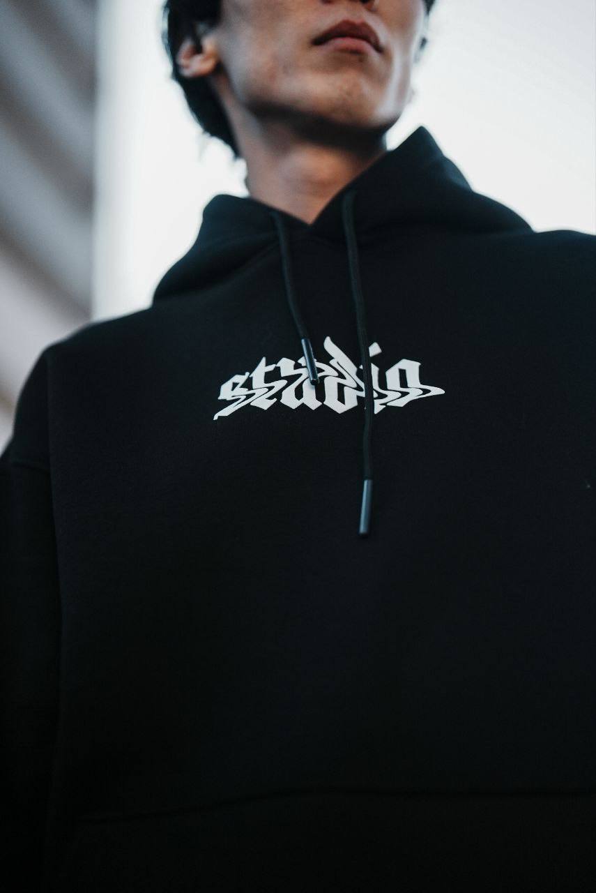 Oversize 'Human Realist Butterfly' Graphic Hoodie - Abstract Streetwear Sweatshirt