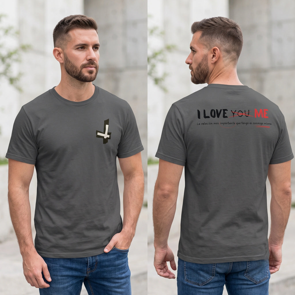 I Love Me Back Print Vintage Wash Relaxed Fit T-Shirt