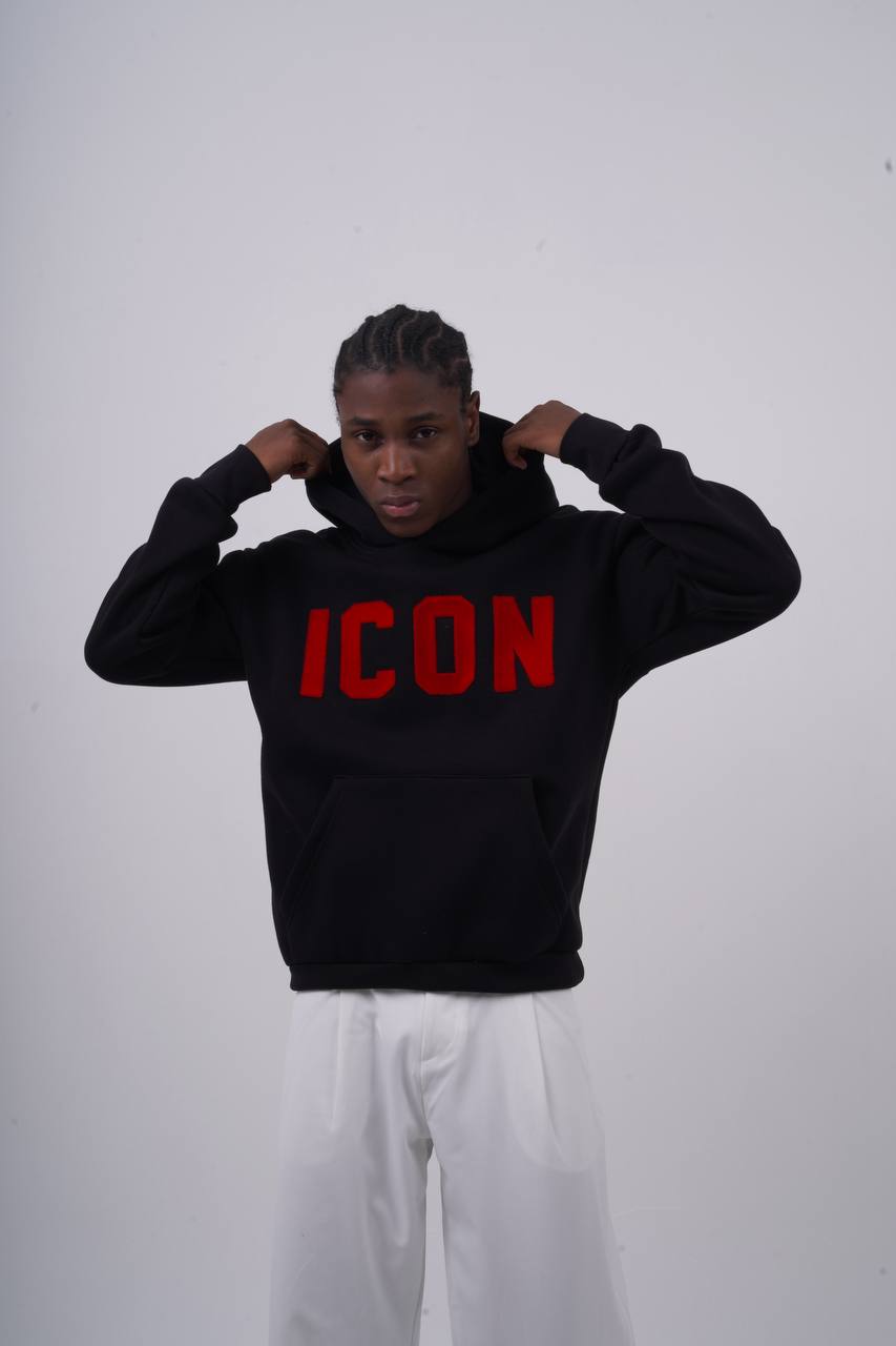 Unisex "ICON" Oversize Hoodie - Heavyweight Printed Sweatshirt