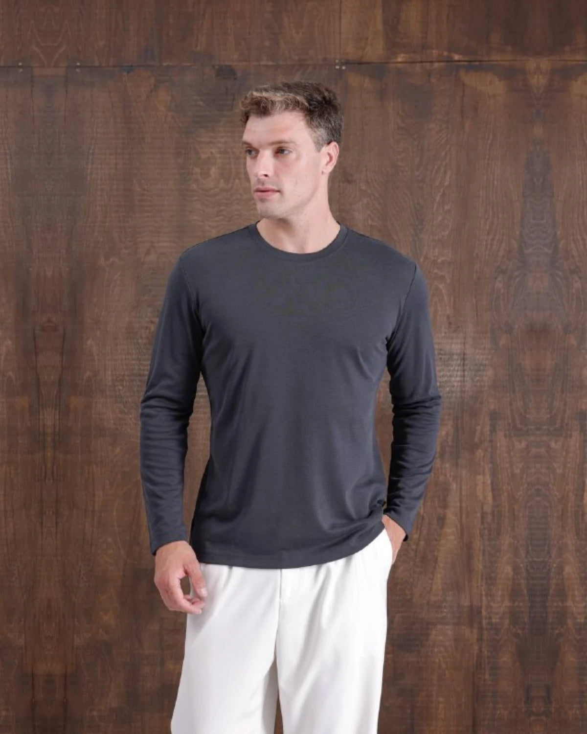 Interlock Crew Neck Sweatshirt in anthracite, photo 1