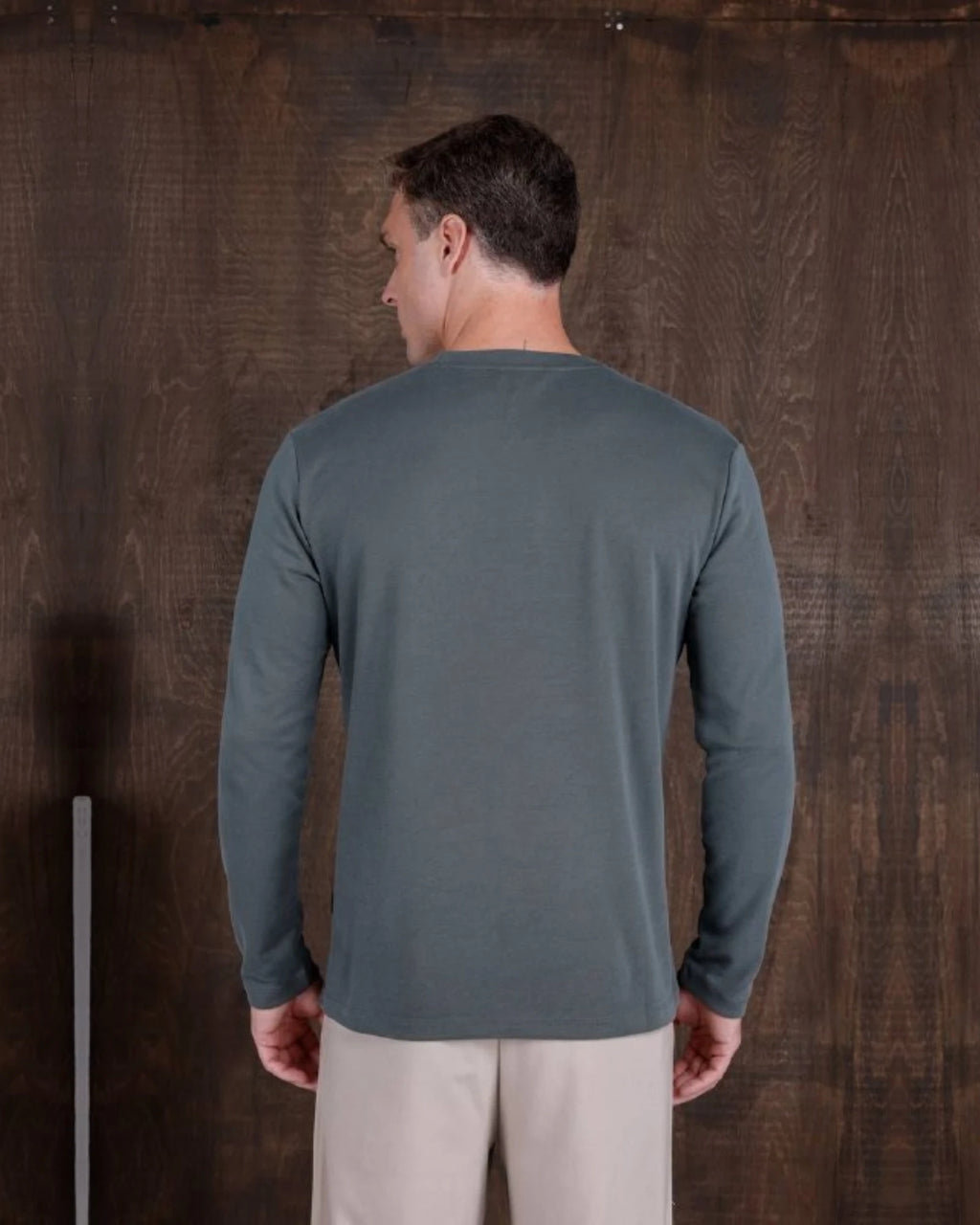 Interlock Crew Neck Sweatshirt in khaki, photo 1