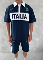Italia Inspired Men's Polo & Shorts Set – Athletic Heritage with Bold National Style