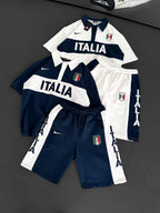 Italia Inspired Men's Polo & Shorts Set – Athletic Heritage with Bold National Style