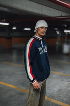 Italia Full-Zip Track Jacket - White with Red and Navy Accents