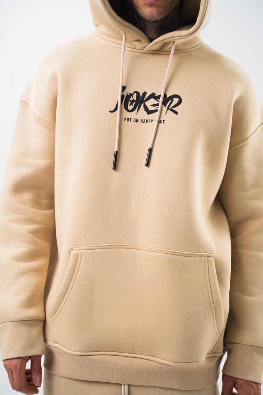 Oversize 'Joker' Graphic Hoodie - 'Put on a Happy Face' Streetwear Sweatshirt