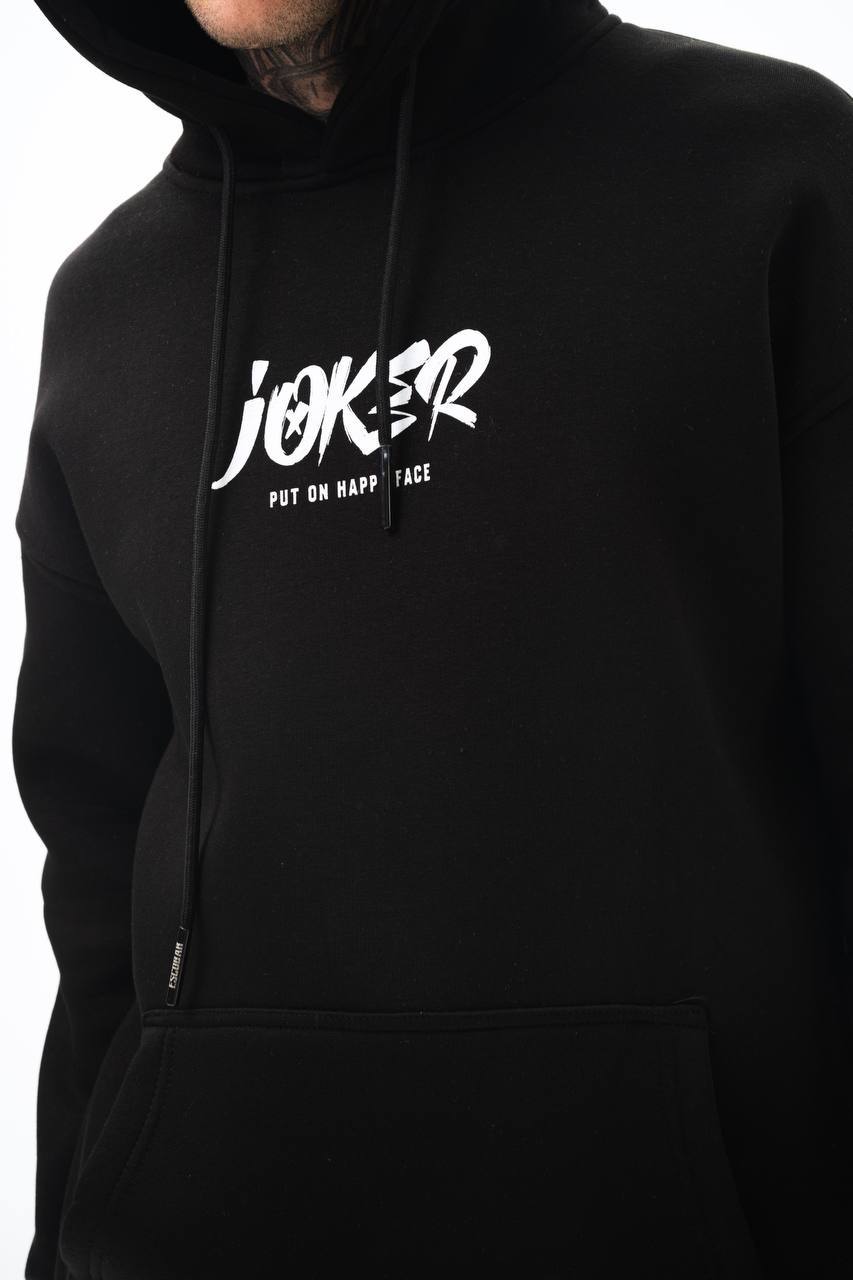 Oversize 'Joker' Graphic Hoodie - 'Put on a Happy Face' Streetwear Sweatshirt