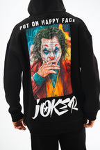 Oversize 'Joker' Graphic Hoodie - 'Put on a Happy Face' Streetwear Sweatshirt