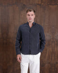 Lyocell Band Collar Shirt in anthracite, photo 1