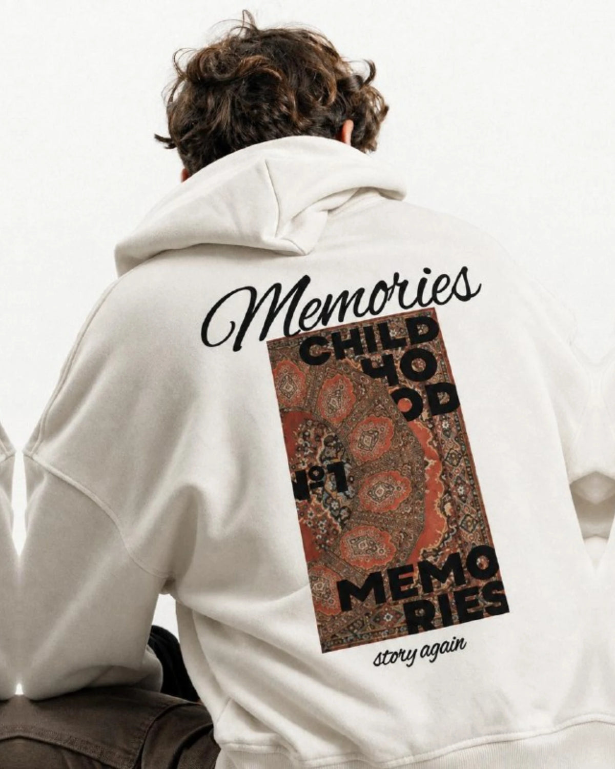 Memories Hoodie in white, photo 1