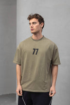Men's Oversize '77' Graphic T-Shirt