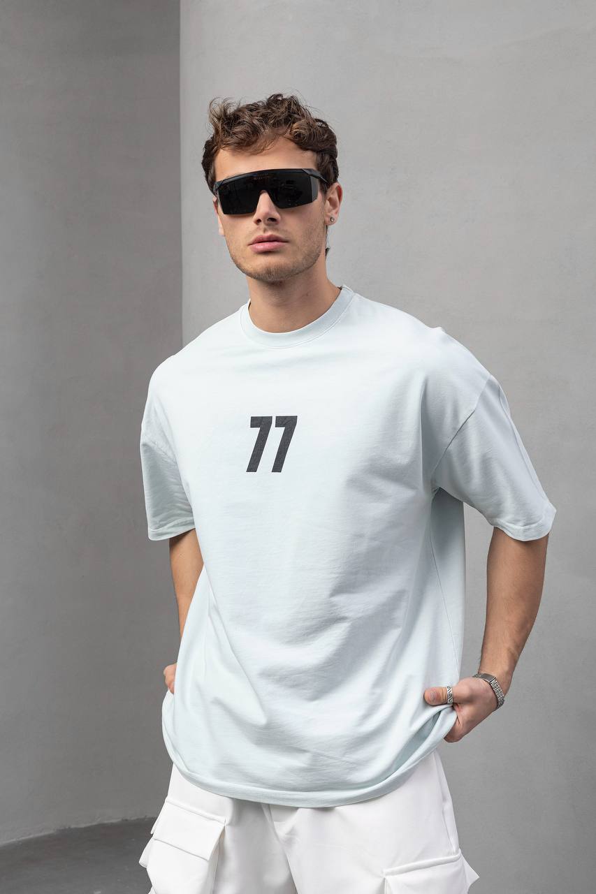 Men's Oversize '77' Graphic T-Shirt
