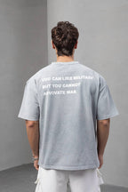 Men's Oversize 'ARMY' Graphic T-Shirt – Anti-War Statement Tee