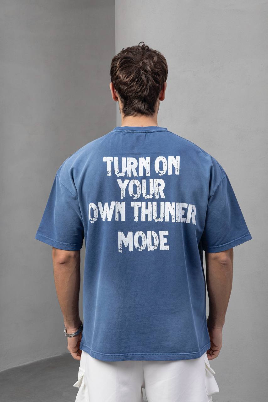 Men's Oversize Graphic T-Shirt – Thunder Mode