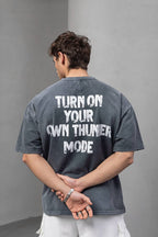 Men's Oversize Graphic T-Shirt – Thunder Mode