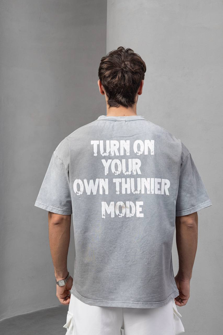 Men's Oversize Graphic T-Shirt – Thunder Mode