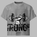 "STRONGER" Graphic Football Jersey
