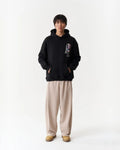 Mona Lisa Collage Art Oversized Hoodie in black, photo 1