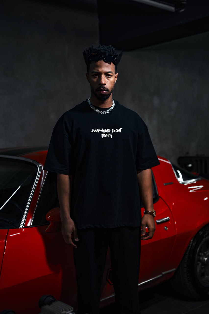 Everything About Money Urban Graphic Tee – Bold Typography Streetwear for the Hustle