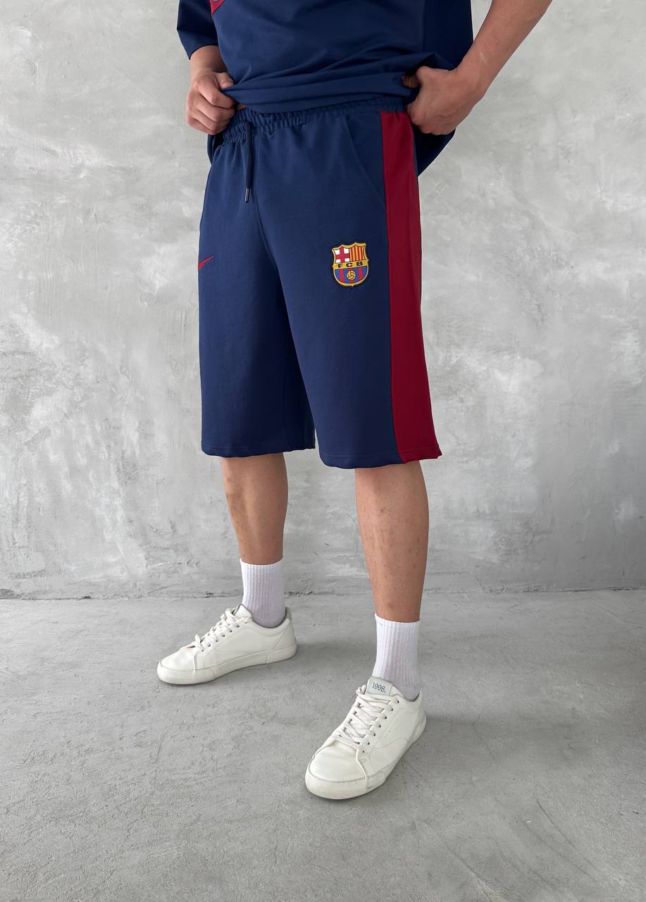 Blaugrana Spirit Men's Polo & Shorts Set – Modern Football Style
