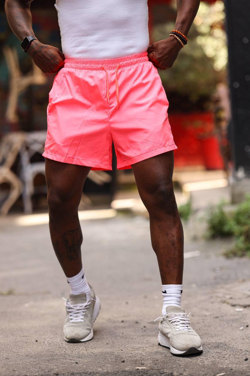 HydroFlex Neon Pink Men's Shorts – Quick-Dry, Lightweight, Standout Activewear
