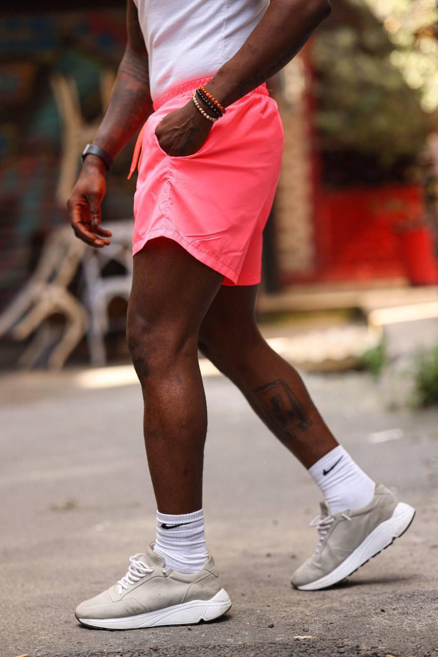 HydroFlex Neon Pink Men's Shorts – Quick-Dry, Lightweight, Standout Activewear