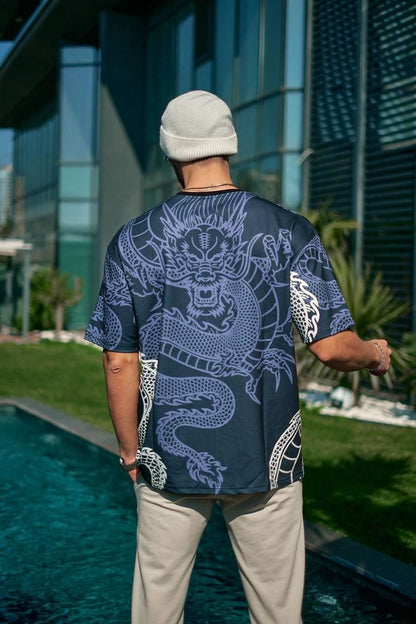 New Season Real Madrid Dragon Printed Oversized T-Shirt