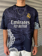 New Season Real Madrid Dragon Printed Oversized T-Shirt