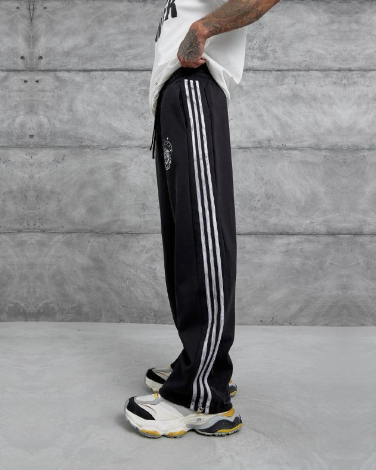 Crest Side Stripe Track Pants in Black by Withinblack - view 3