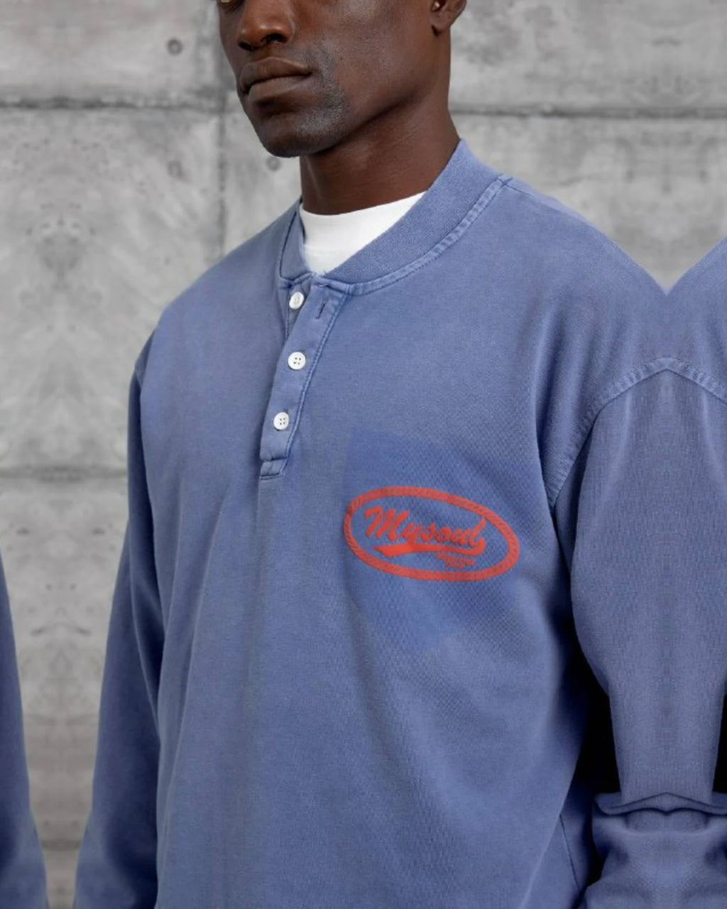 Mysoul Henley Sweatshirt in Blue by Withinblack - view 2