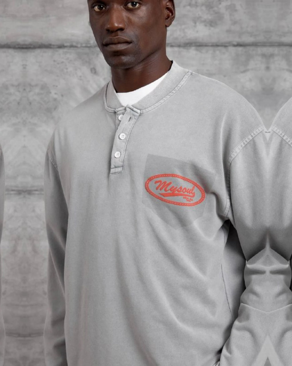 Mysoul Henley Sweatshirt in Gray by Withinblack - view 2