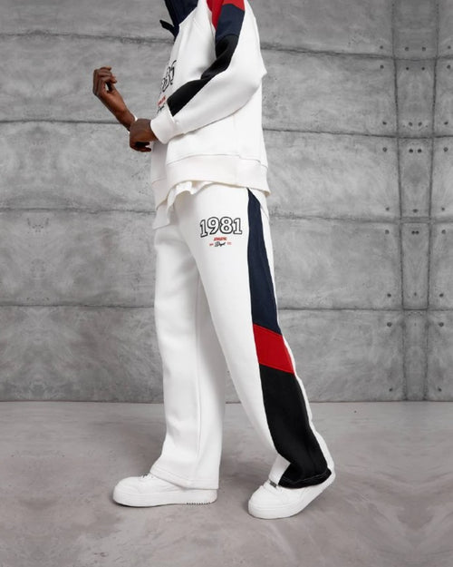 1981 Athletic Dept Brushed Half-Zip Tracksuit Set in White by Withinblack - view 2