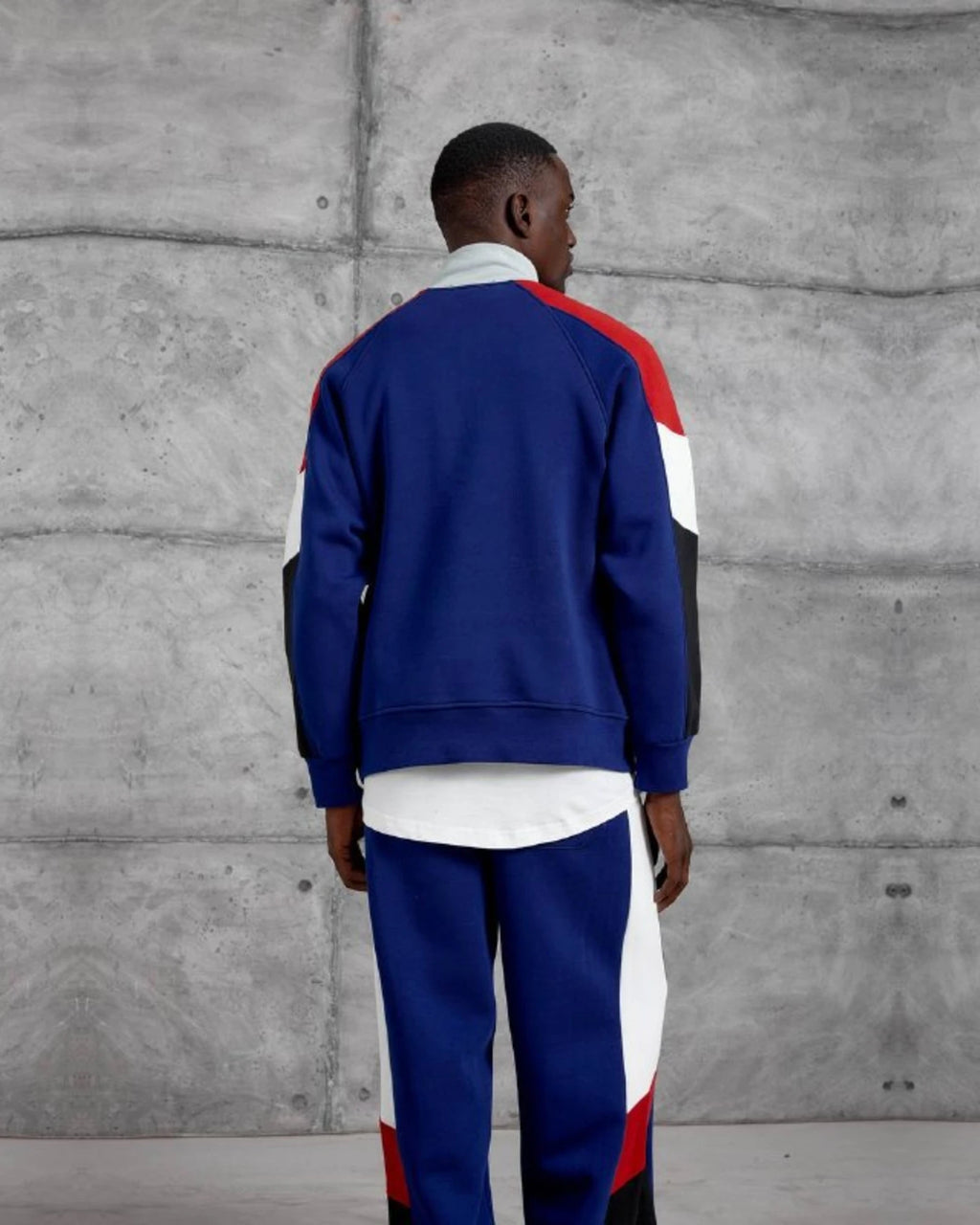 1981 Athletic Dept Brushed Half-Zip Tracksuit Set in Royal Blue by Withinblack - view 4