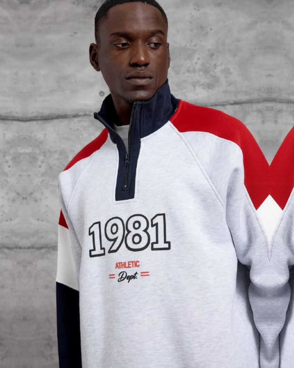1981 Athletic Dept Brushed Half-Zip Tracksuit Set in Light Gray by Withinblack - view 2