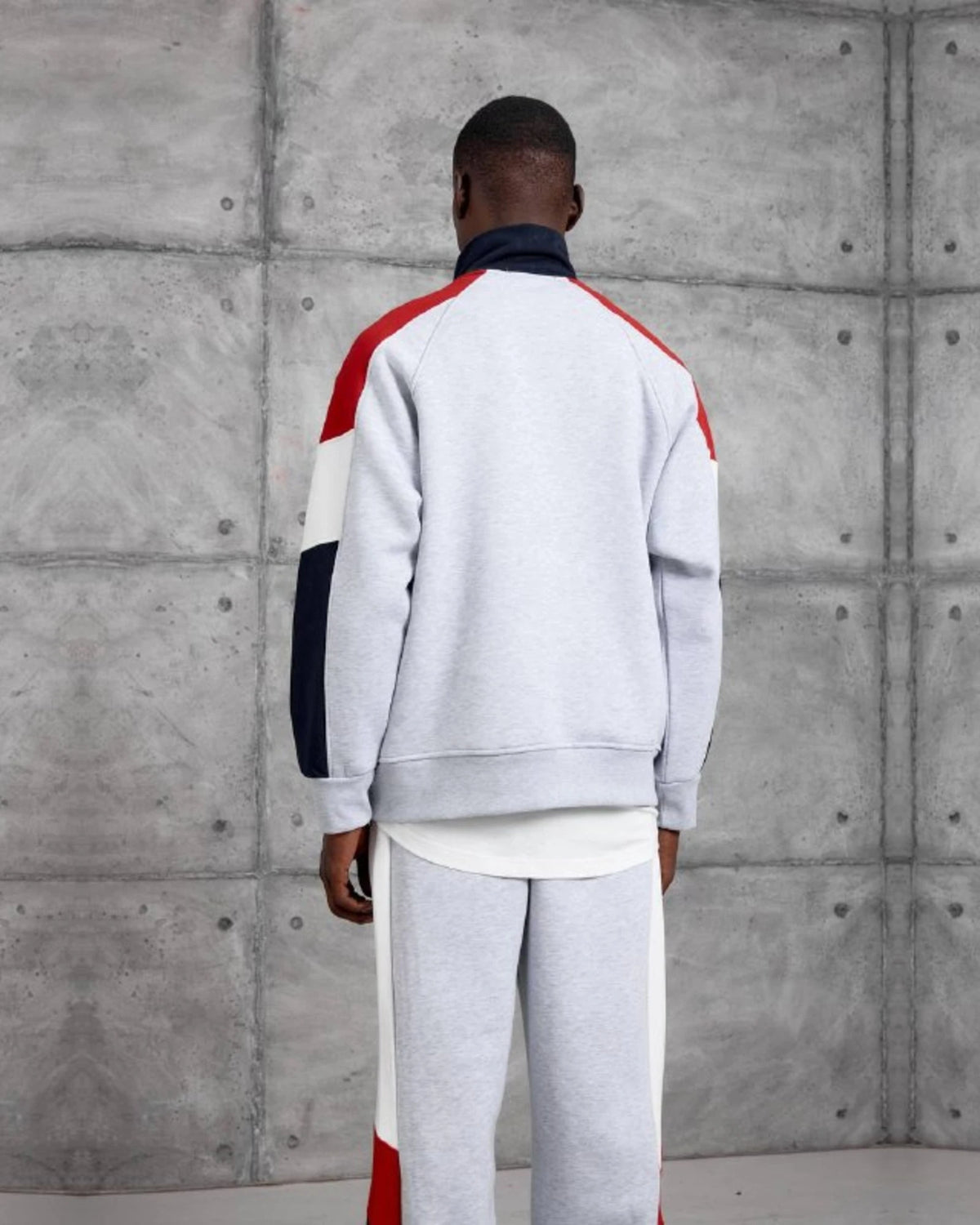 1981 Athletic Dept Brushed Half-Zip Tracksuit Set in Light Gray by Withinblack - view 4
