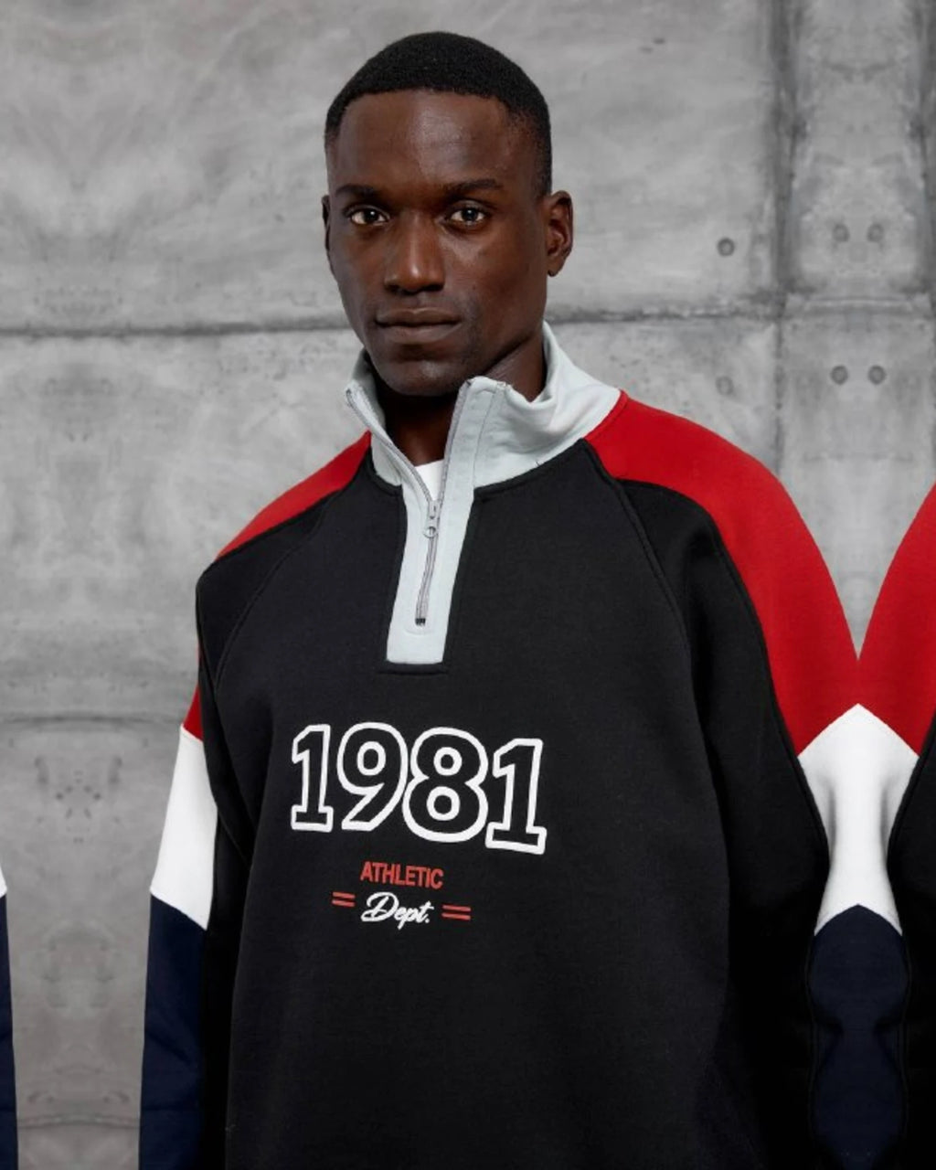 1981 Athletic Dept Brushed Half-Zip Tracksuit Set in Black by Withinblack - view 2