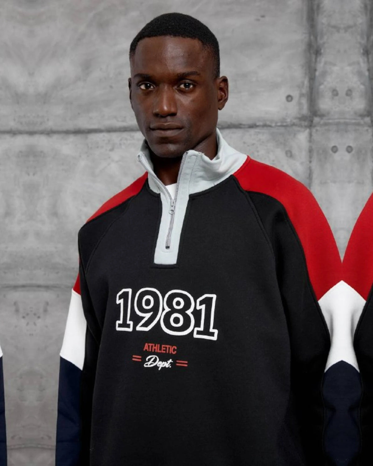 1981 Athletic Dept Brushed Half-Zip Tracksuit Set in Black by Withinblack - view 2