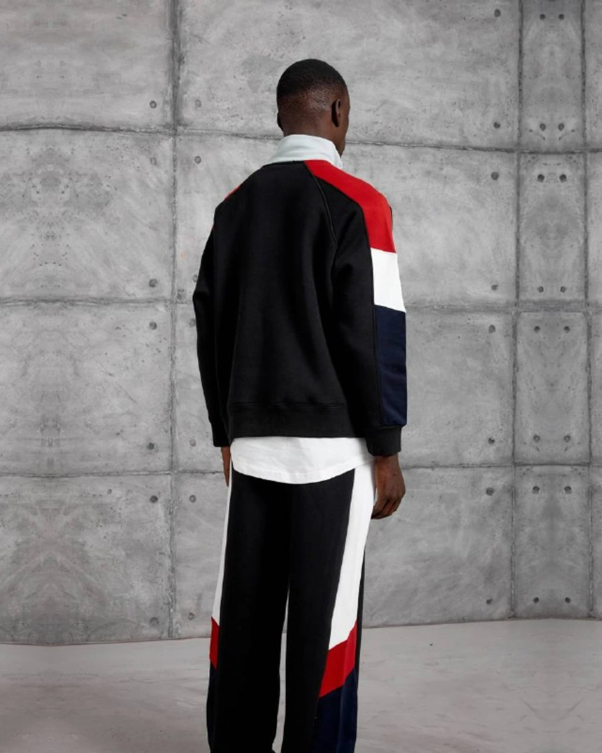 1981 Athletic Dept Brushed Half-Zip Tracksuit Set in Black by Withinblack - view 4
