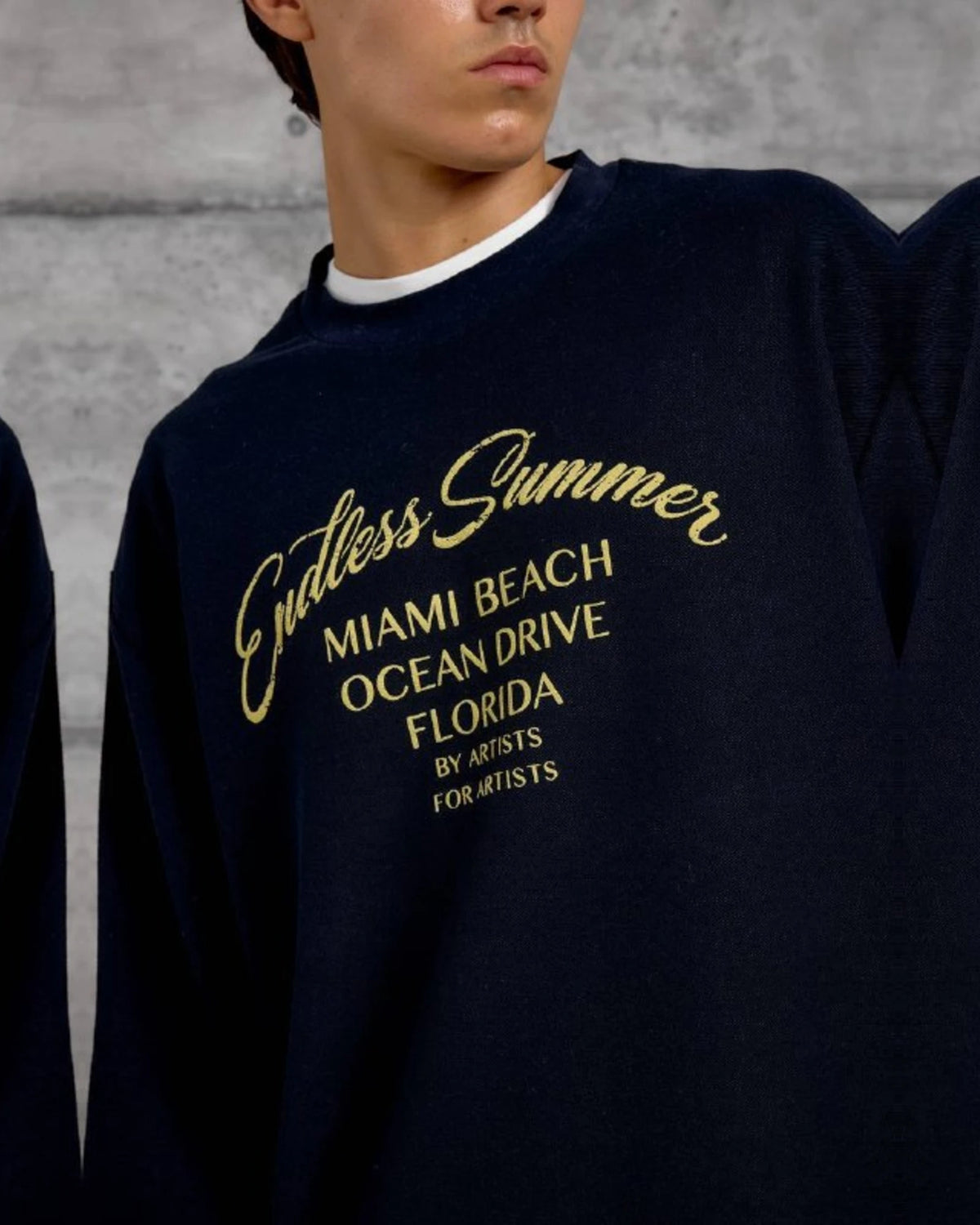 Endless Summer Miami Beach Crewneck Sweatshirt in Navy by Withinblack - view 2