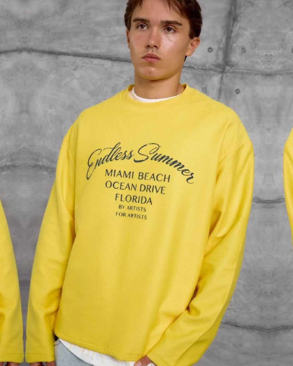 Endless Summer Miami Beach Crewneck Sweatshirt in Yellow by Withinblack - view 2