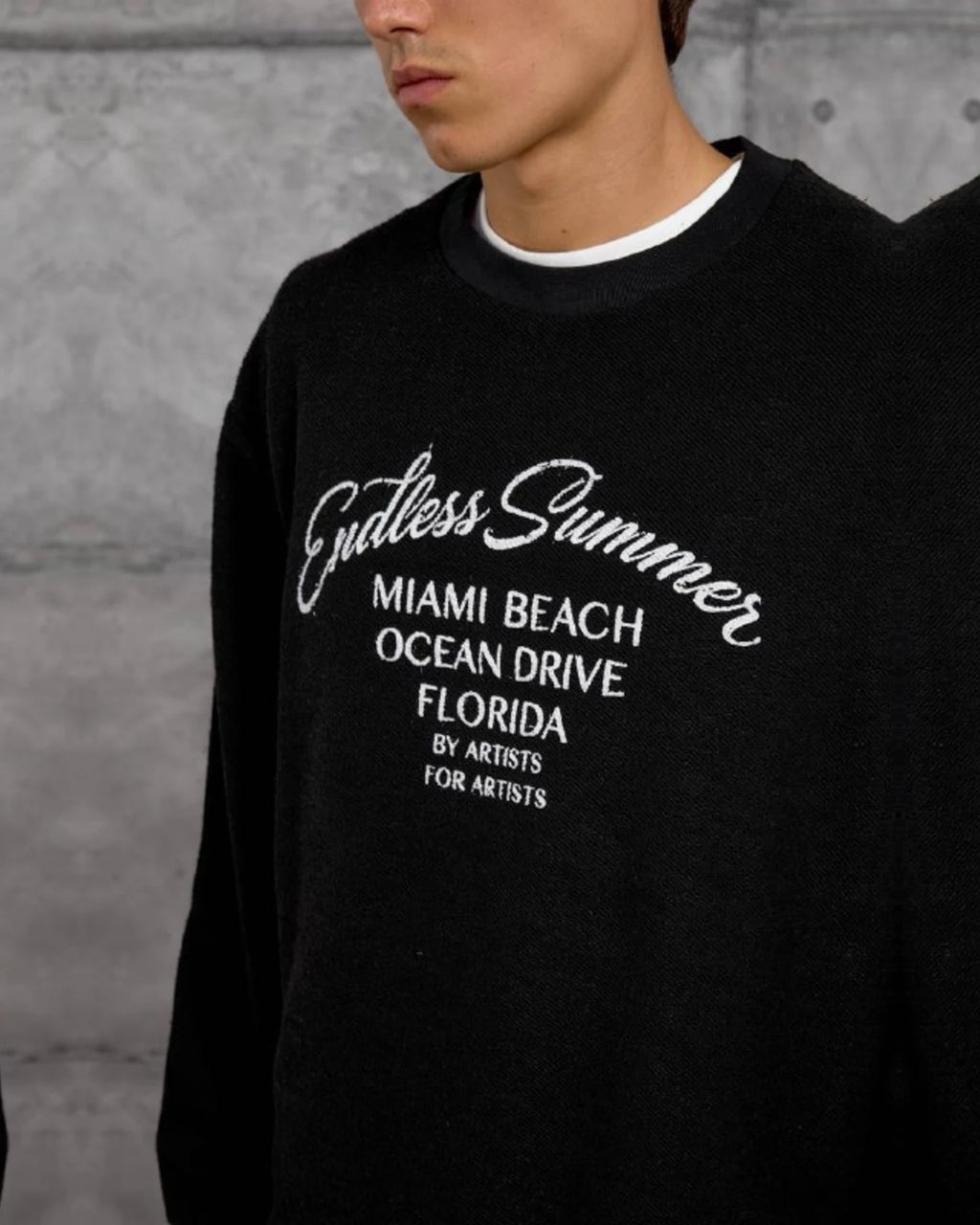 Endless Summer Miami Beach Crewneck Sweatshirt in Black by Withinblack - view 2