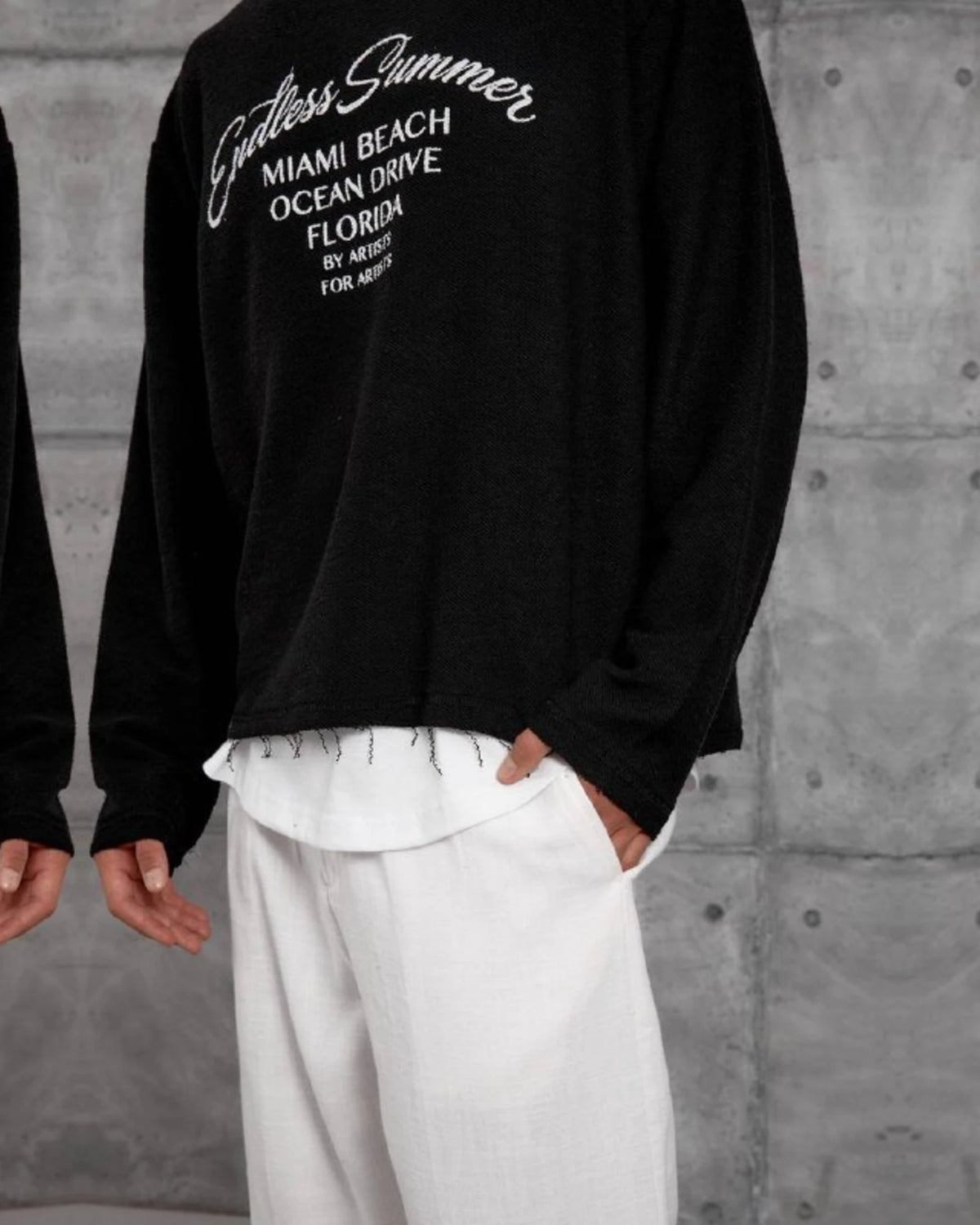 Endless Summer Miami Beach Crewneck Sweatshirt in Black by Withinblack - view 3