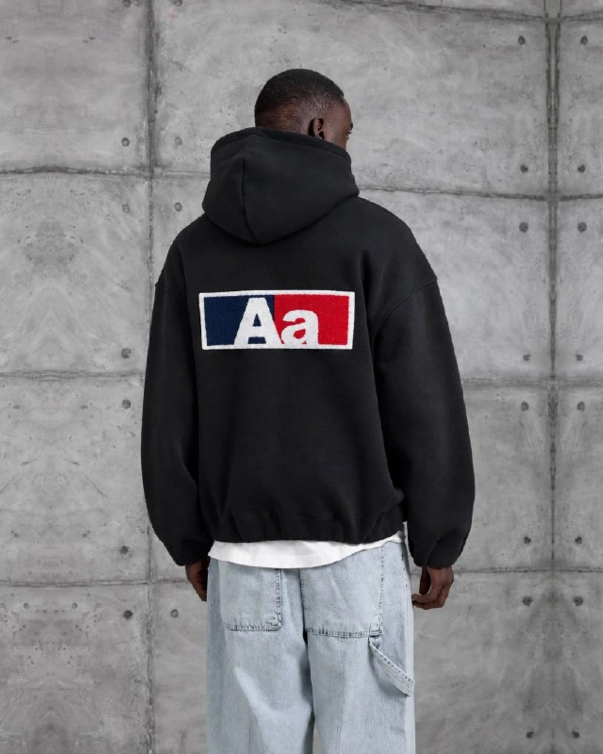 Aa Patch Brushed Hoodie in Black by Withinblack - view 2