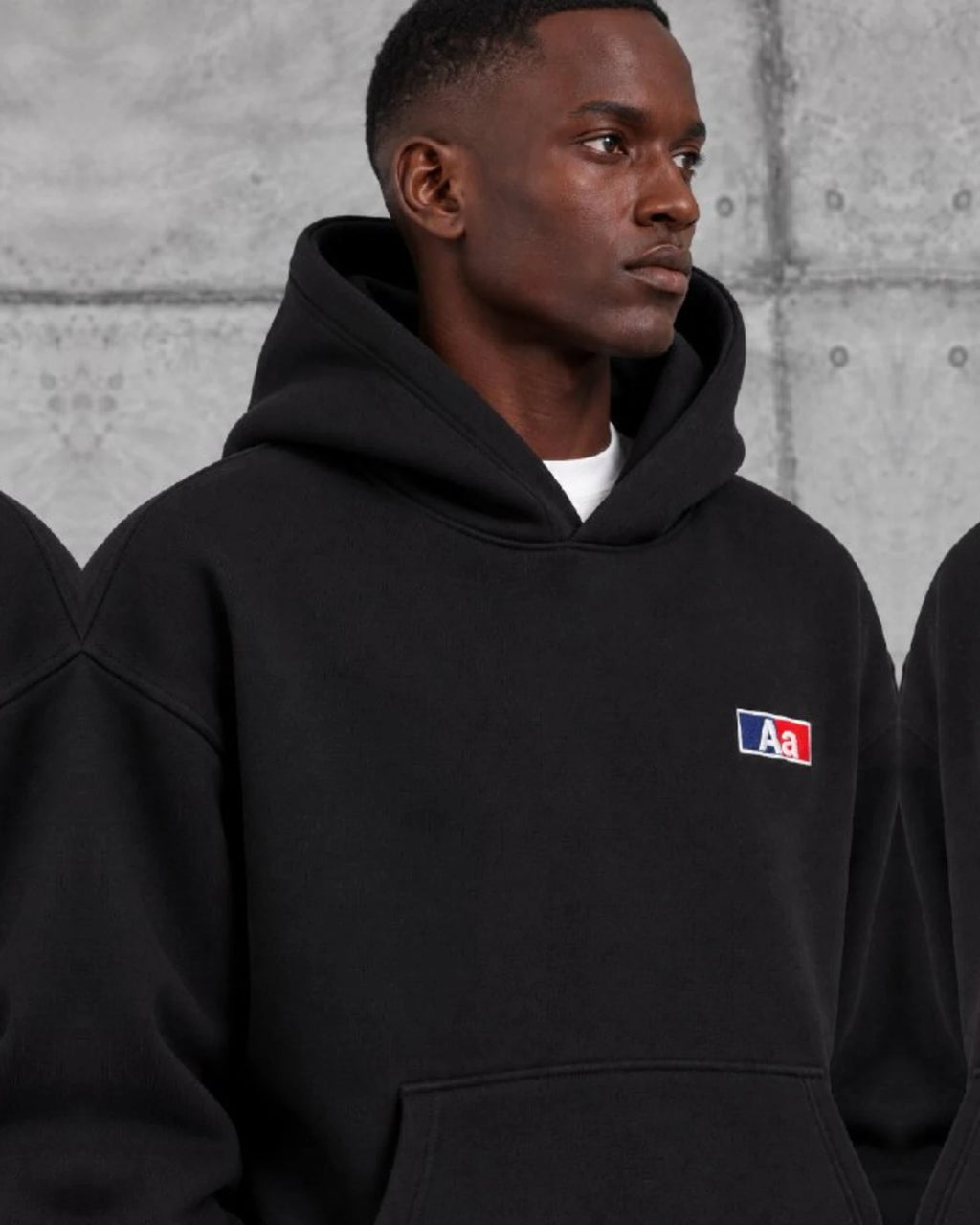 Aa Patch Brushed Hoodie in Black by Withinblack - view 3