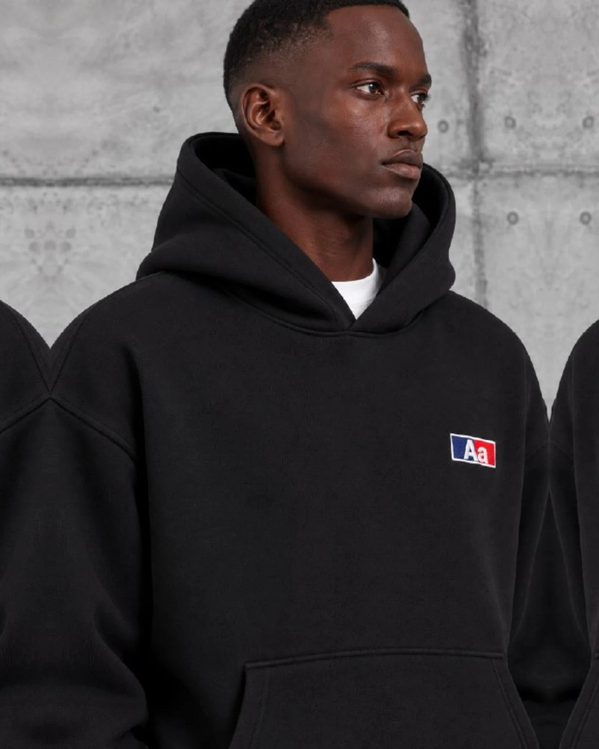 Aa Patch Brushed Hoodie in Black by Withinblack - view 3