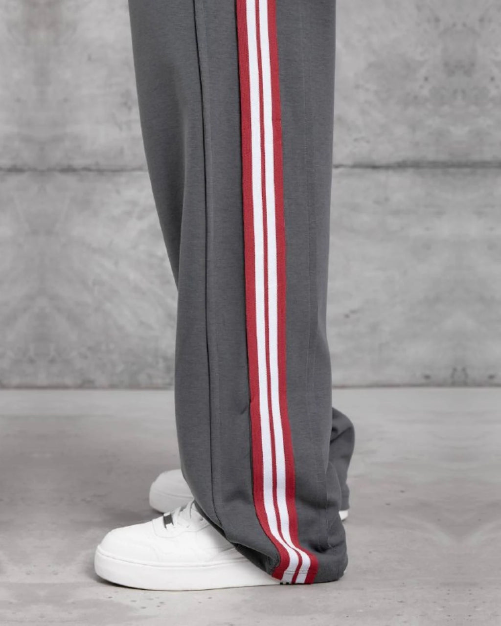 Double-Face Knit Side Stripe Sweatpants in Gray by Withinblack - view 2