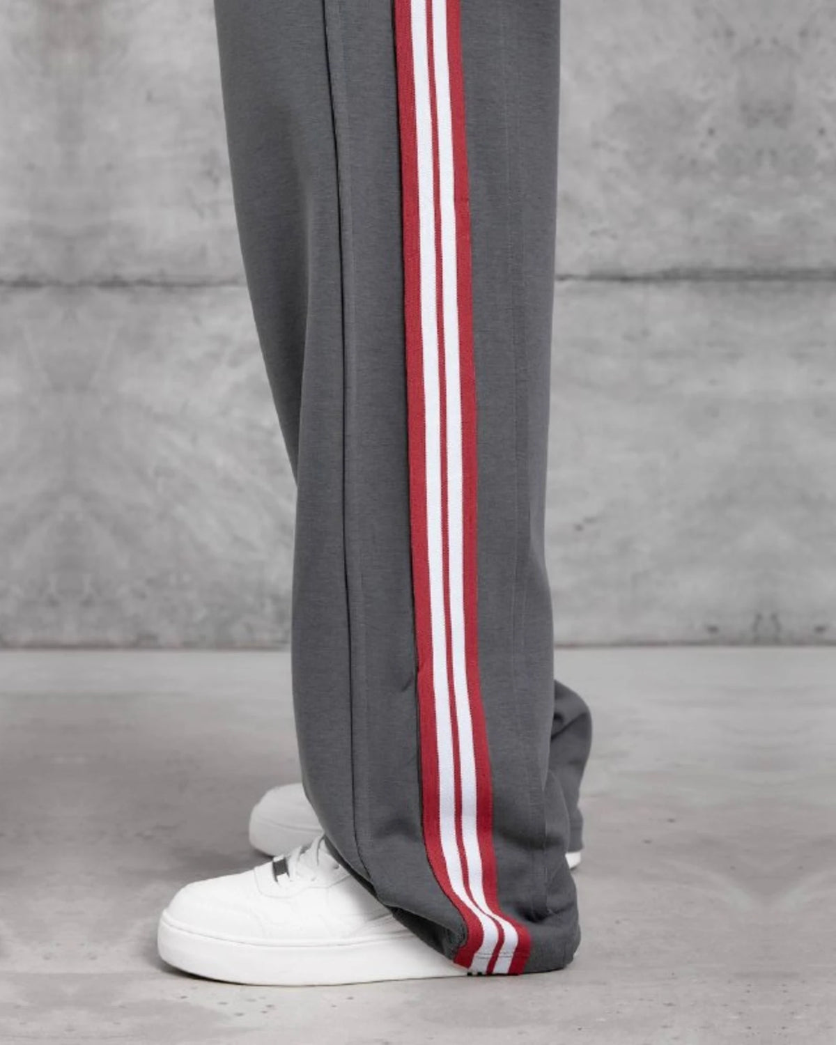 Double-Face Knit Side Stripe Sweatpants in Gray by Withinblack - view 2
