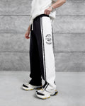 Number 13 Panel Double-Face Knit Sweatpants in Black by Withinblack