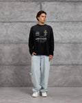Greatness Racing Patch Sweatshirt in Black by Withinblack
