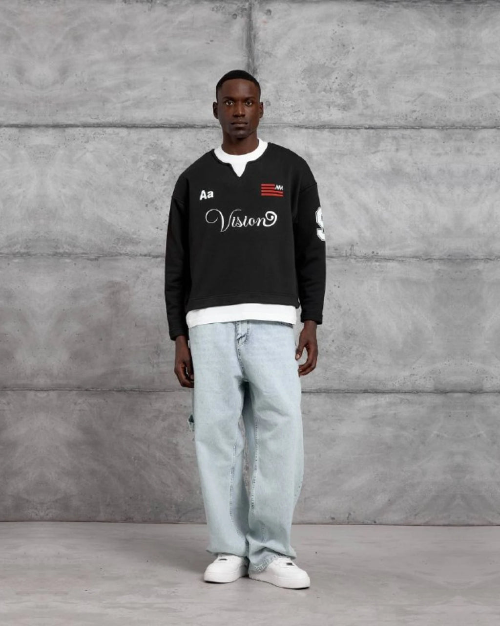Vision 9 Jersey Sweatshirt in Black by Withinblack